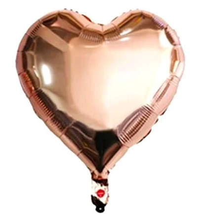 Kalp Rose Gold Renk Folyo Balon 24 İNC